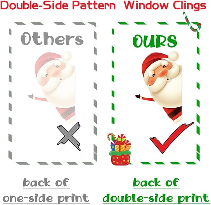XIMISHOP 82PCS Christmas Snowflake Window Clings Stickers for Glass