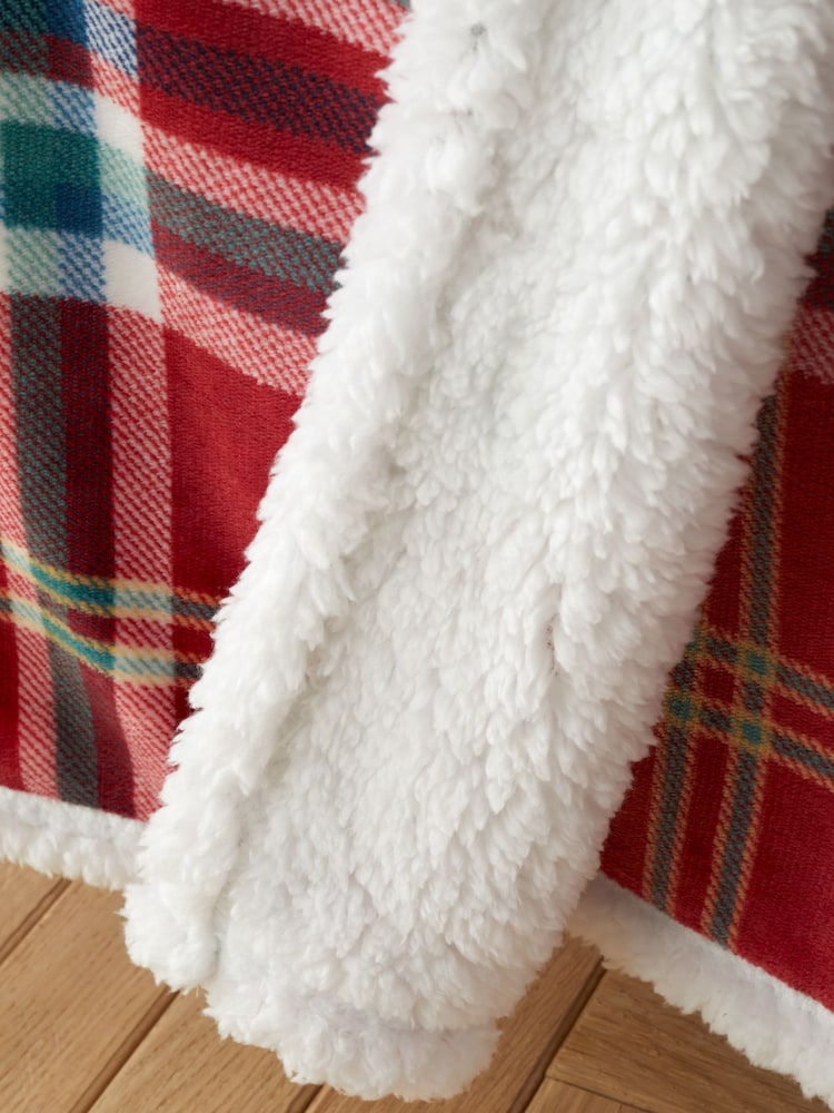 Catherine Lansfield Red Soft and Cosy Kelso Check Throw