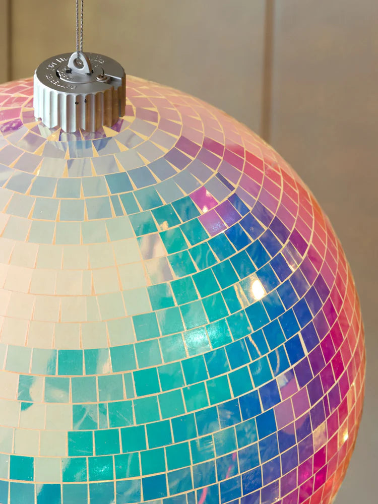 Iridescent Light Up Disco Ball Ornament