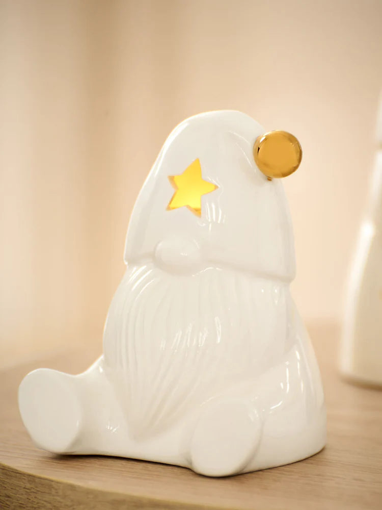 Set of 3 White Light Up Gonk Ornaments