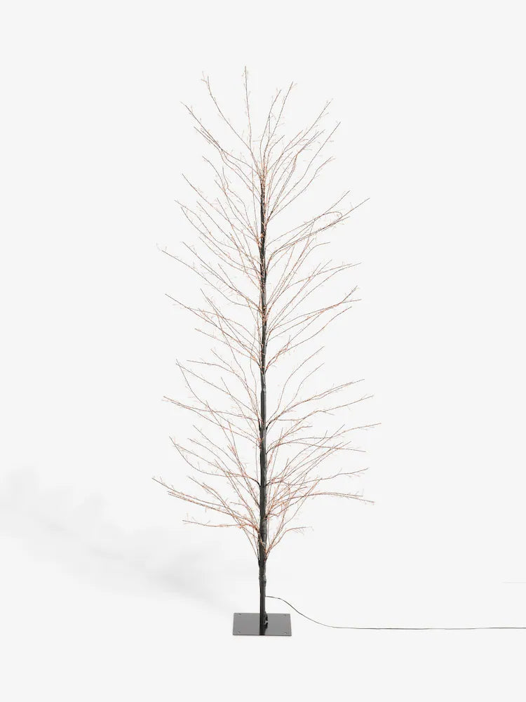 Lumineo Black Pre Lit Outdoor Warm White LED Christmas Tree