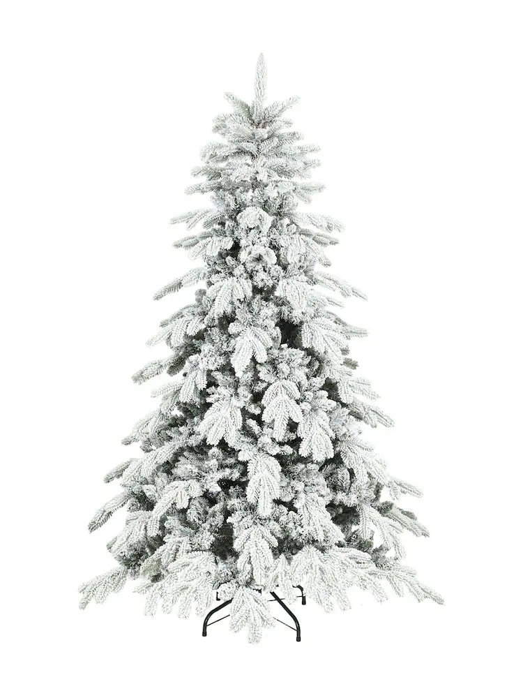 Homcom Green 6ft Artificial Snow Flocked Christmas Tree