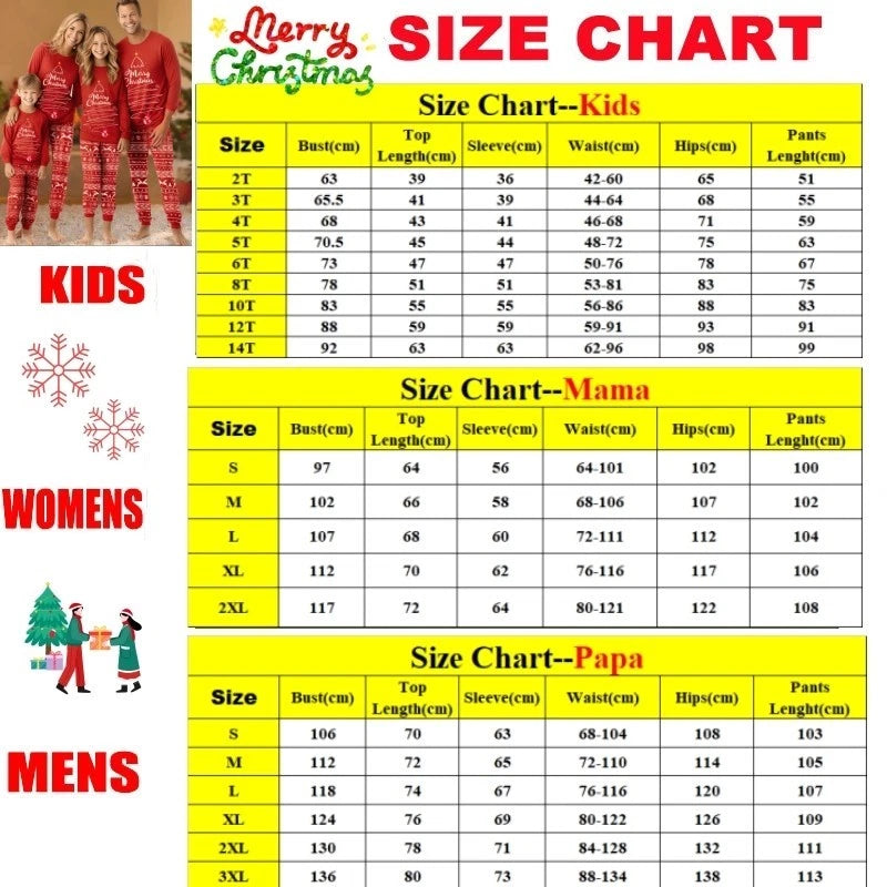 UK Family Matching Christmas Pyjamas Adult Kids Xmas Nightwear Pajamas Pjs Set