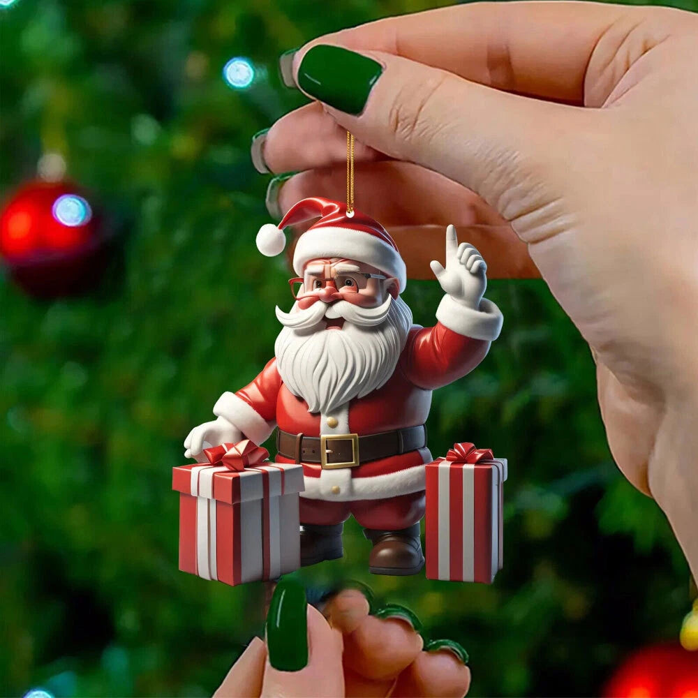 Christmas Cartoon Santa Claus Pendant Christmas Tree Hanging Oranment Decoration