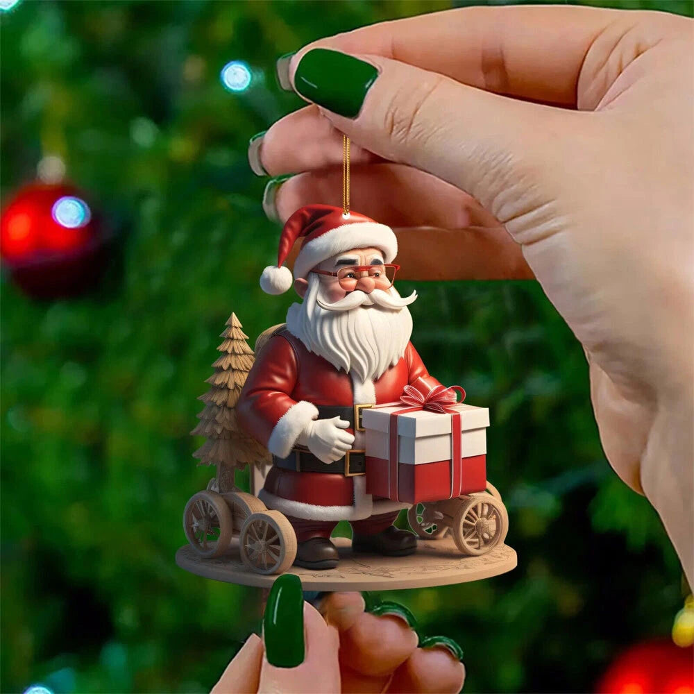 Christmas Cartoon Santa Claus Pendant Christmas Tree Hanging Oranment Decoration