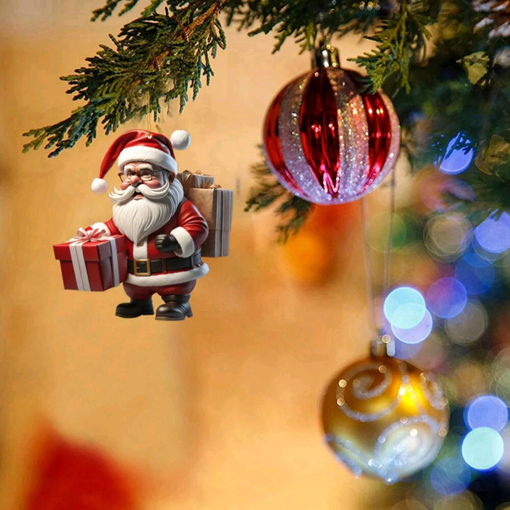 Christmas Cartoon Santa Claus Pendant Christmas Tree Hanging Oranment Decoration
