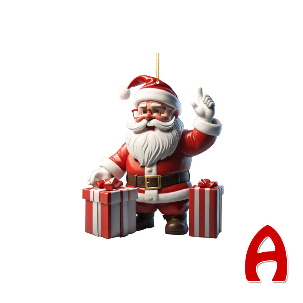 Christmas Cartoon Santa Claus Pendant Christmas Tree Hanging Oranment Decoration