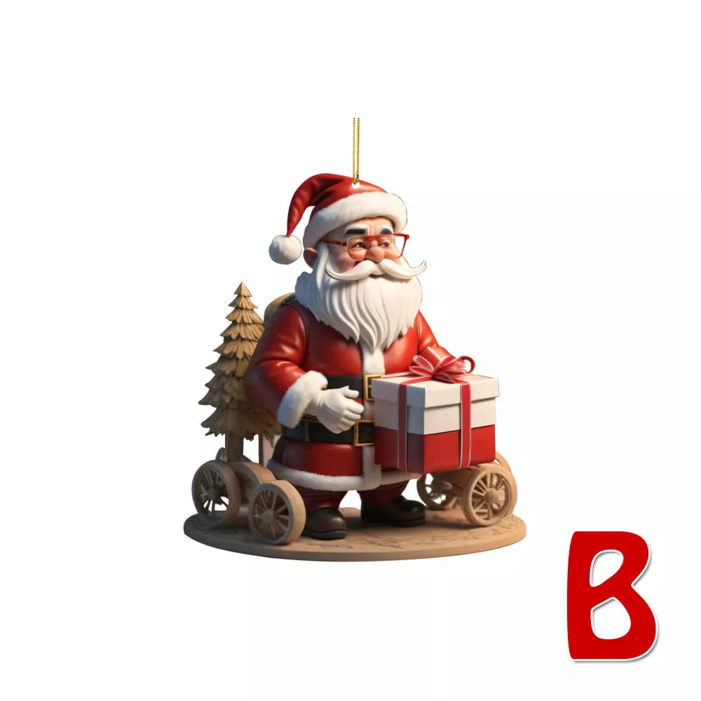 Christmas Cartoon Santa Claus Pendant Christmas Tree Hanging Oranment Decoration