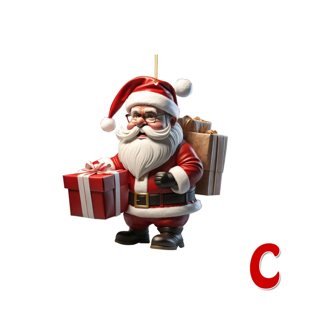 Christmas Cartoon Santa Claus Pendant Christmas Tree Hanging Oranment Decoration